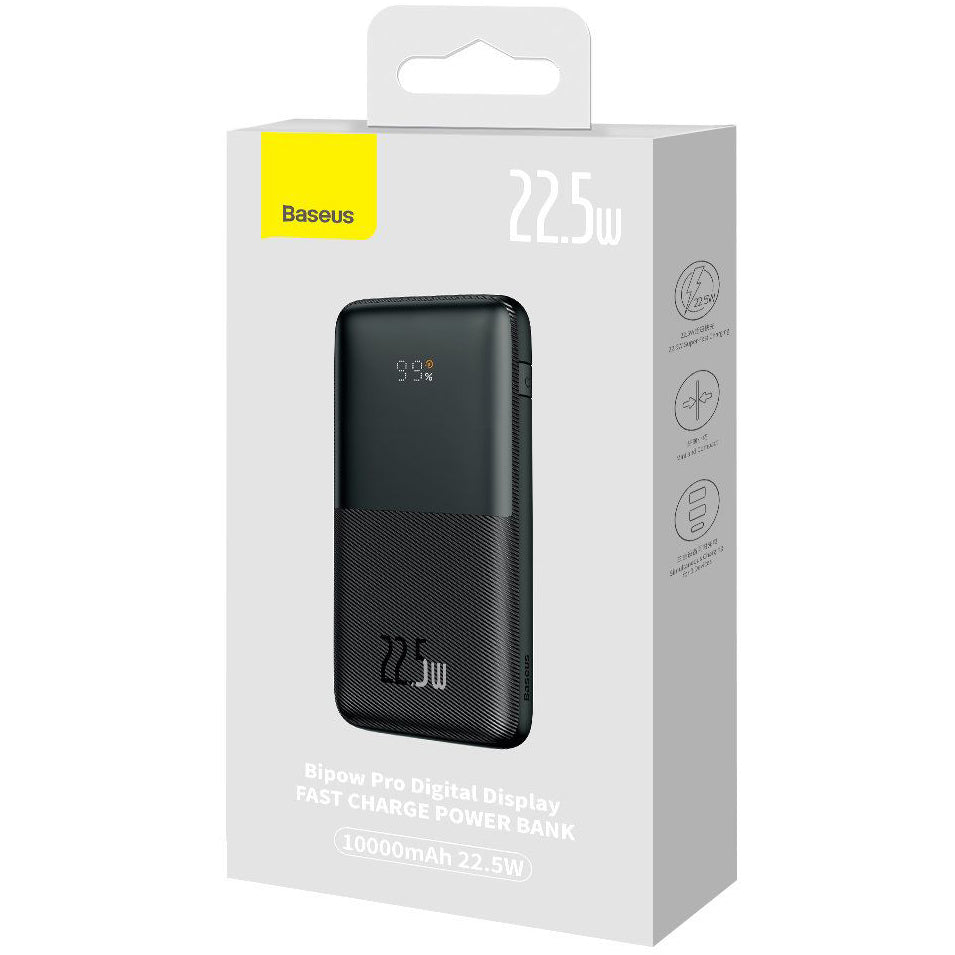 Baseus Bipow Pro Batterie externe, 10000mAh, 22.5W, QC + PD, Noir PPBD040001