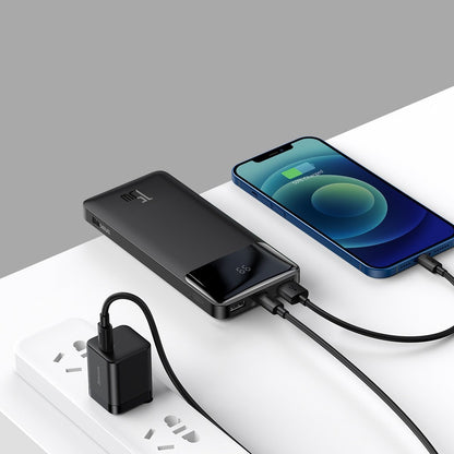 Baseus Bipow Batterie externe, 10000mAh, 15W, 1 x USB-C - 2 x USB-A, Noir PPBD050001 