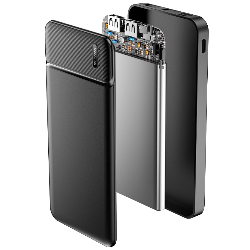 Batterie Externe MaXlife MXPB-01, 10000mAh, 12W, 2 x USB-A, Noire