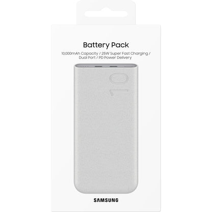 Batterie externe Samsung, 10000mAh, 25W, PD, 2 x USB-C, Beige EB-P3400XUEGEU