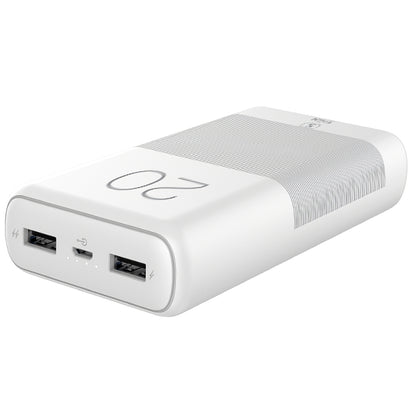 SiGN Batterie externe puissante, 20000mAh, 10W, 2 x USB-A, blanc SNPB-20WH