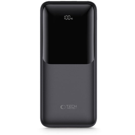 Batterie Externe Tech-Protect PB02, 20000mAh, 22.5W, QC + PD, 1 x USB-C - 2 x USB-A, Noire