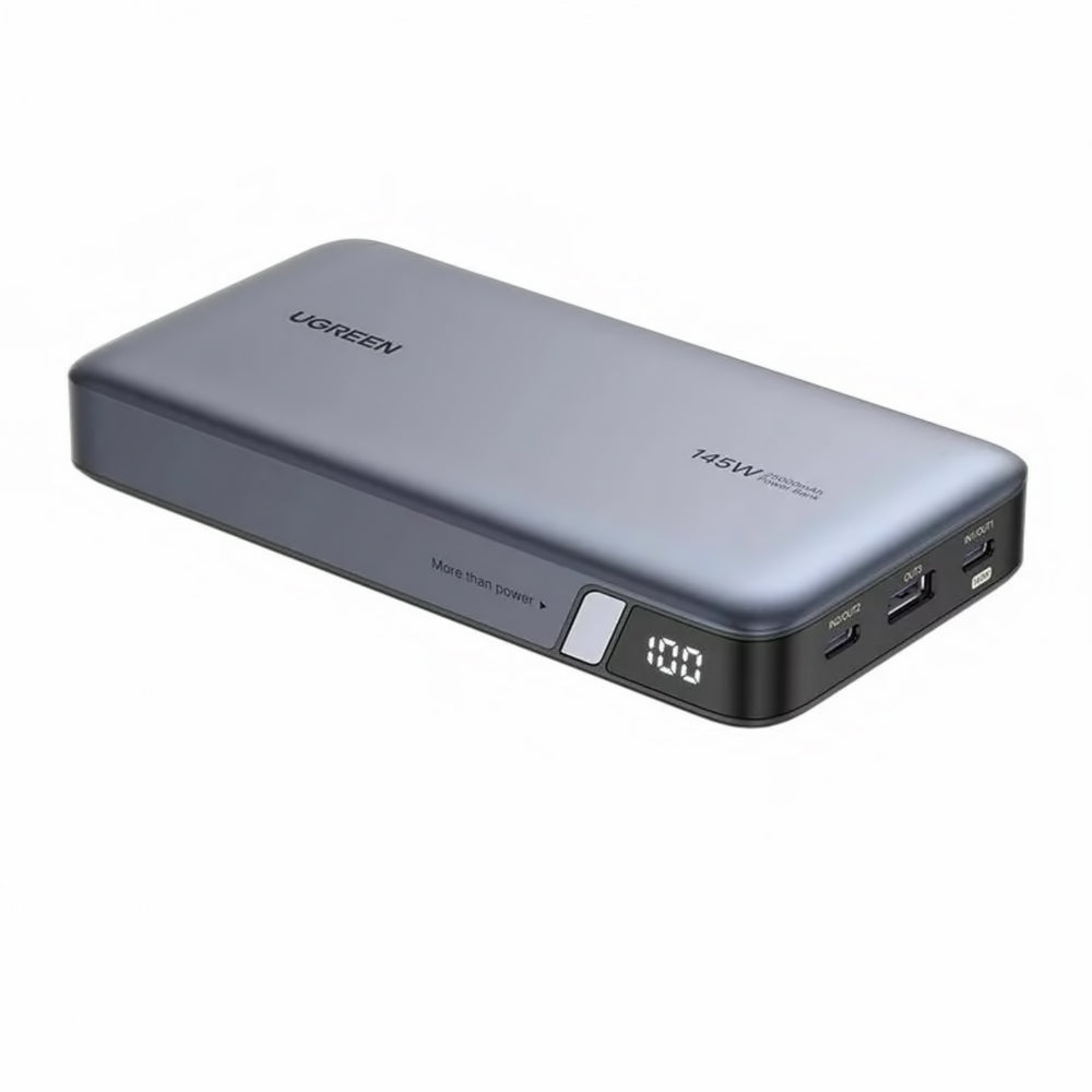 Batterie Externe UGREEN PB205, 25000mAh, 145W, QC + PD, 1 x USB-A - 2 x USB-C, Gris