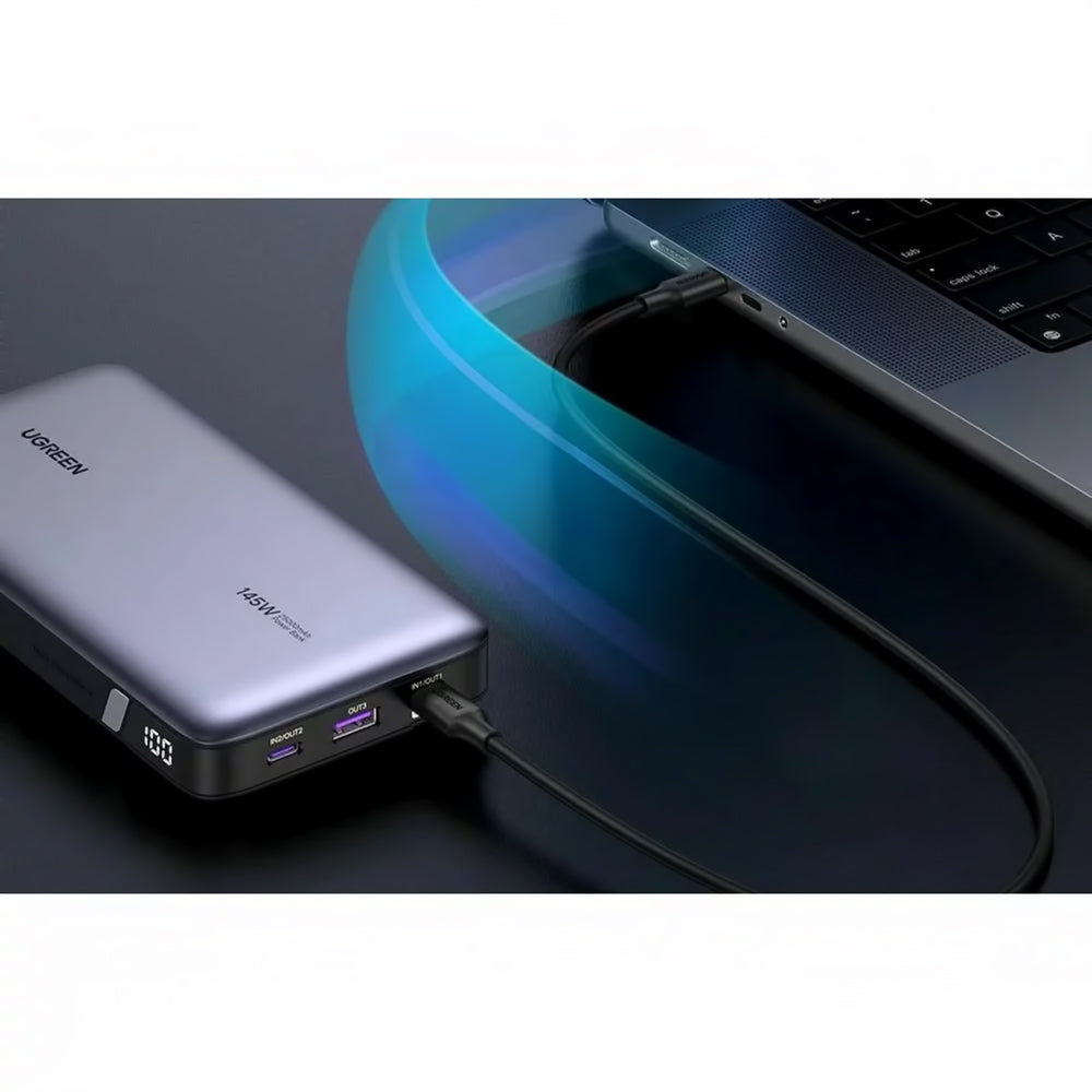 UGREEN PB205 Batterie externe, 25000mAh, 145W, QC + PD, 1 x USB-A - 2 x USB-C, Gris 
