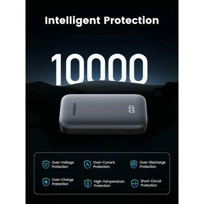 UGREEN PB502 External Battery, 10000mAh, 30W, QC + PD, 1 x USB-A - 1 x USB-C, Grey