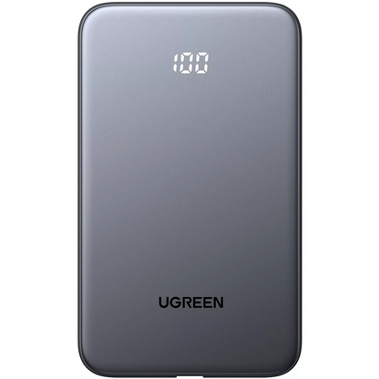 Batterie Externe UGREEN PB526 (75161B), 10000mAh, 20W, QC + PD, 1 x USB-A - 2 x USB-C, Gris