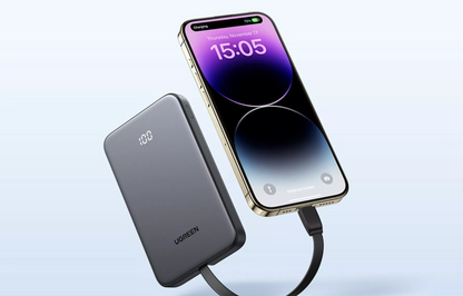 Batterie Externe UGREEN PB526 (75161B), 10000mAh, 20W, QC + PD, 1 x USB-A - 2 x USB-C, Gris