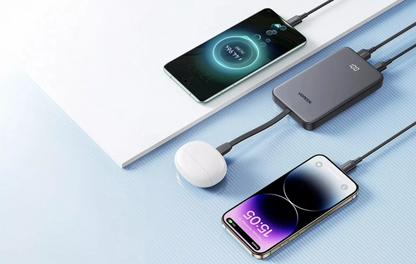 Batterie Externe UGREEN PB526 (75161B), 10000mAh, 20W, QC + PD, 1 x USB-A - 2 x USB-C, Gris