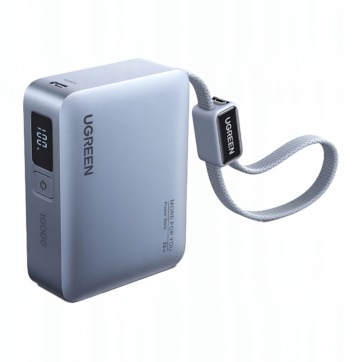 Batterie Externe UGREEN PB584 (75173B), 10000mAh, 33W, QC + PD, 1 x USB-A - 2 x USB-C, Bleu