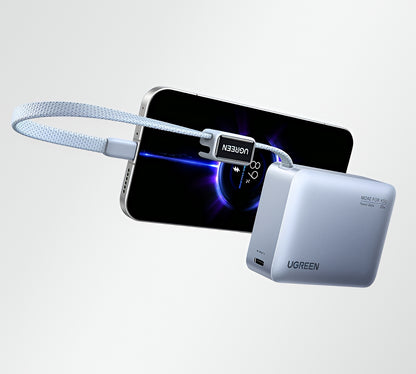 Batterie Externe UGREEN PB584 (75173B), 10000mAh, 33W, QC + PD, 1 x USB-A - 2 x USB-C, Bleu