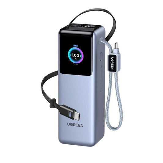 Batterie Externe UGREEN PB728 (75702B), 25000mAh, 200W, QC + PD, 1 x USB-A - 3 x USB-C, Gris