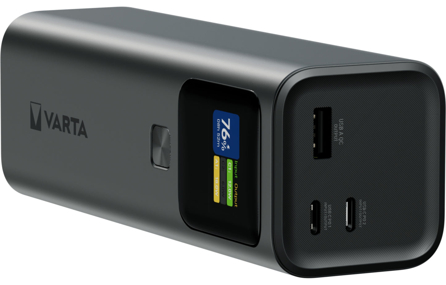 Batterie Externe Varta High Speed, 27000mAh, 140W, QC + PD, 1 x USB-A - 2 x USB-C, Noire