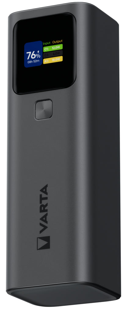 Batterie Externe Varta High Speed, 27000mAh, 140W, QC + PD, 1 x USB-A - 2 x USB-C, Noire