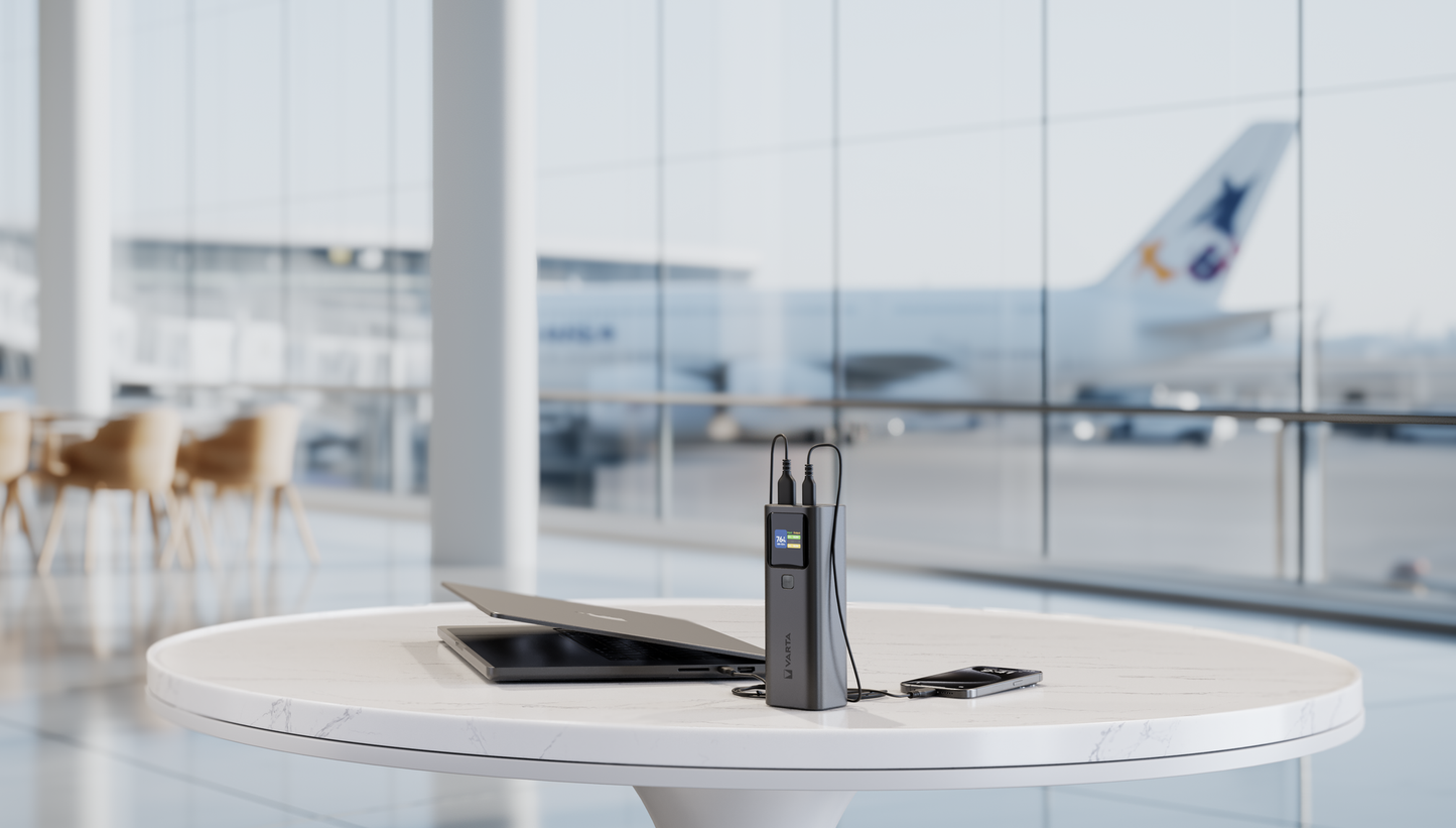 Batterie Externe Varta High Speed, 27000mAh, 140W, QC + PD, 1 x USB-A - 2 x USB-C, Noire