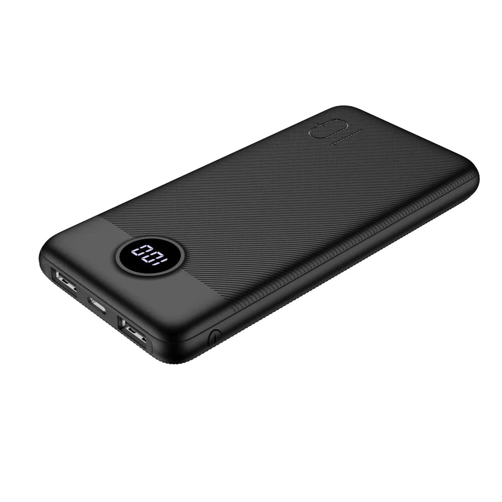Batterie Externe Veger L10S, 10000mAh, 20W, QC + PD, 1 x USB-C - 2 x USB-A, Noire