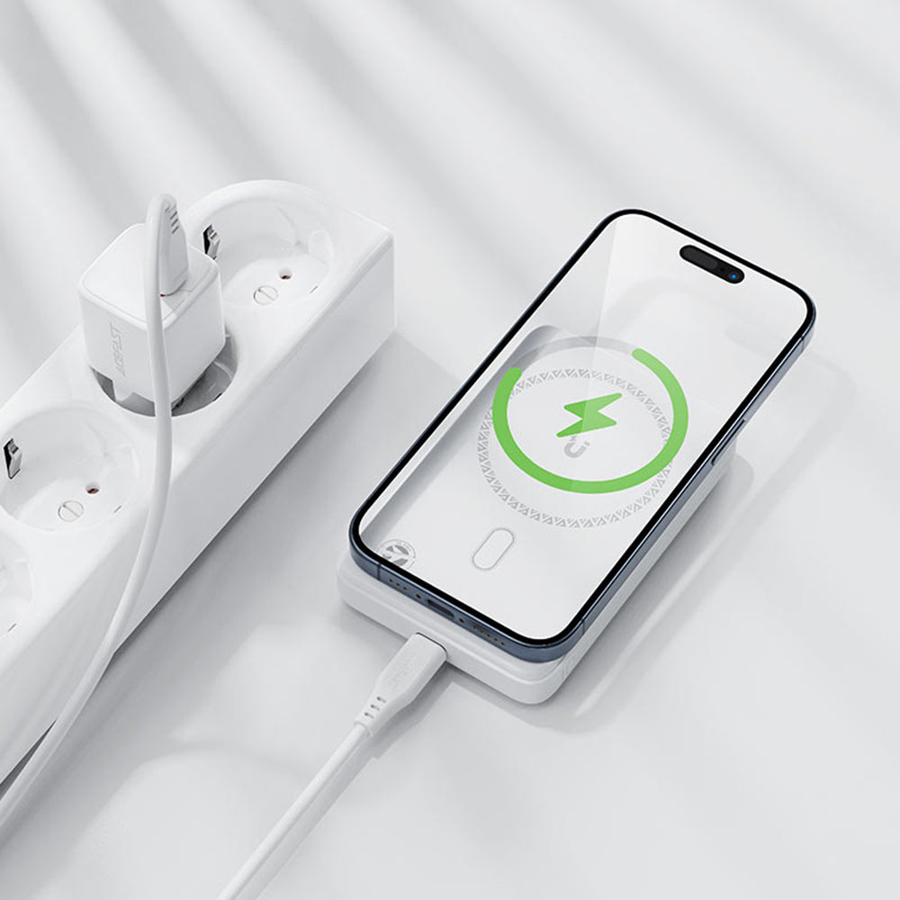 Batterie Externe Sans Fil Acefast M26, 10000mAh, 20W, PD + FQI, 1 x QI - 1 x USB-C, Blanche