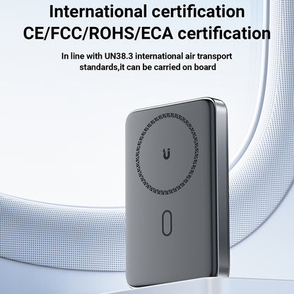 Batterie Externe Sans Fil Acefast M6, 10000mAh, 20W, PD + FQI, 1 x QI - 1 x USB-C, Noire