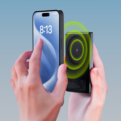 Allity Wireless External Battery. APB-300, 5000mAh, 20W, PD + QC, 1 x QI - 1 x USB-C, Gray