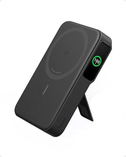 Batterie Externe Sans Fil Anker MagGo, 10000mAh, 27W, PD + FQI, 1 x QI - 1 x USB-C, Noire A1654011