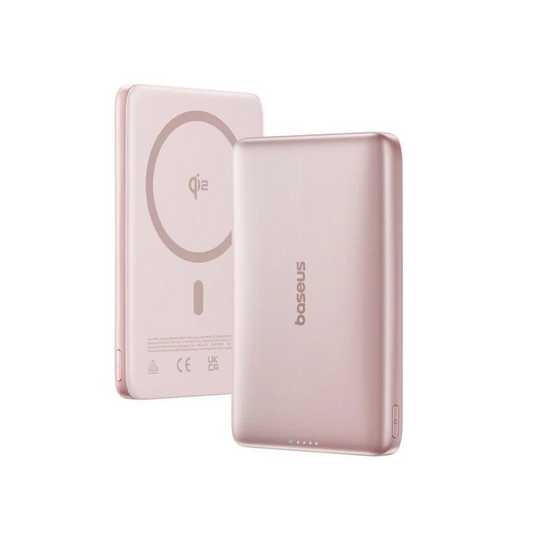 Batterie Externe Sans Fil Baseus PicoGo AM41, 10000mAh, 27W, PD + FQI, 1 x QI - 1 x USB-C, Rose E0027202
