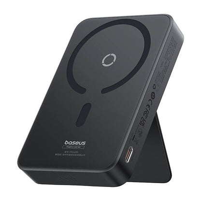 Batterie Externe Sans Fil Baseus MagPro PPCXZ05, 5000mAh, 20W, PD + FQI, 1 x QI - 1 x USB-C, Noire, Reconditionnée P10064101123-00