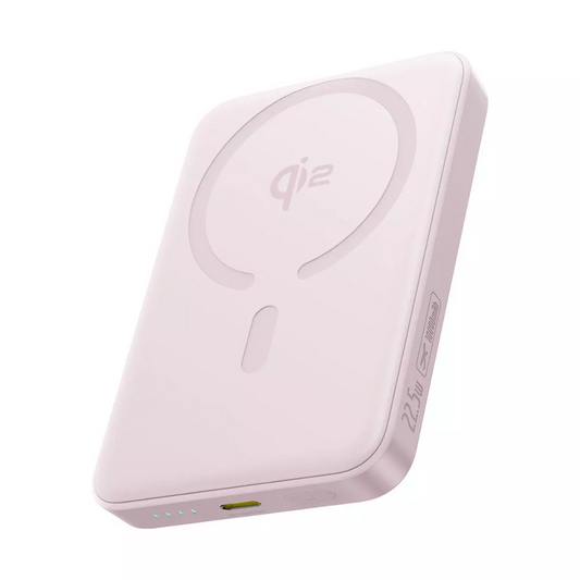 Batterie Externe Sans Fil Baseus Enerfill FM12, 10000mAh, 22.5W, PD + FQI, 1 x QI - 1 x USB-C, Rose E0028502