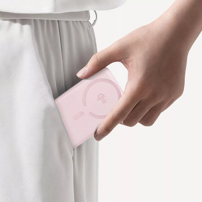 Batterie Externe Sans Fil Baseus Enerfill FM12, 10000mAh, 22.5W, PD + FQI, 1 x QI - 1 x USB-C, Rose E0028502