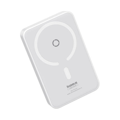 Batterie Externe Sans Fil Baseus MagPro PPCXZ05, 5000mAh, 20W, PD + FQI, 1 x QI - 1 x USB-C, Blanche P10064101223-00