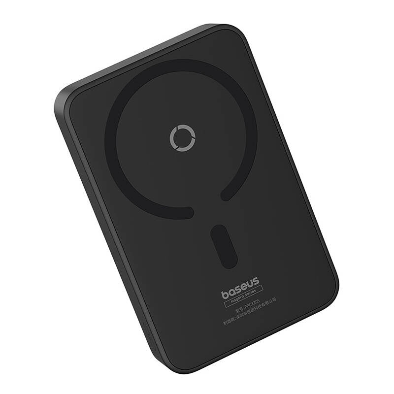 Batterie Externe Sans Fil Baseus MagPro PPCXZ05, 5000mAh, 20W, PD + FQI, 1 x QI - 1 x USB-C, Noire, Reconditionnée P10064101123-00