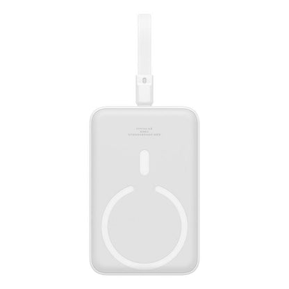 Batterie Externe Sans Fil Baseus Magnetic Mini, 10000mAh, 20W, PD + FQI, 1 x Lightning - 1 x QI - 1 x USB-C, Blanche P10022109223-00