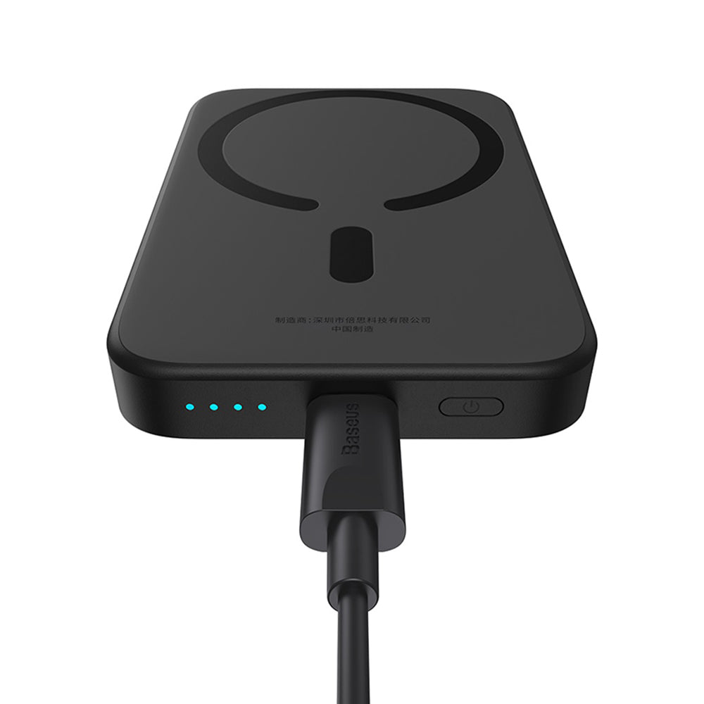 Batterie Externe Sans Fil Baseus Mini Air, 6000mAh, 20W, PD + FQI, 1 x QI - 1 x USB-C, Noire P10059002113-00