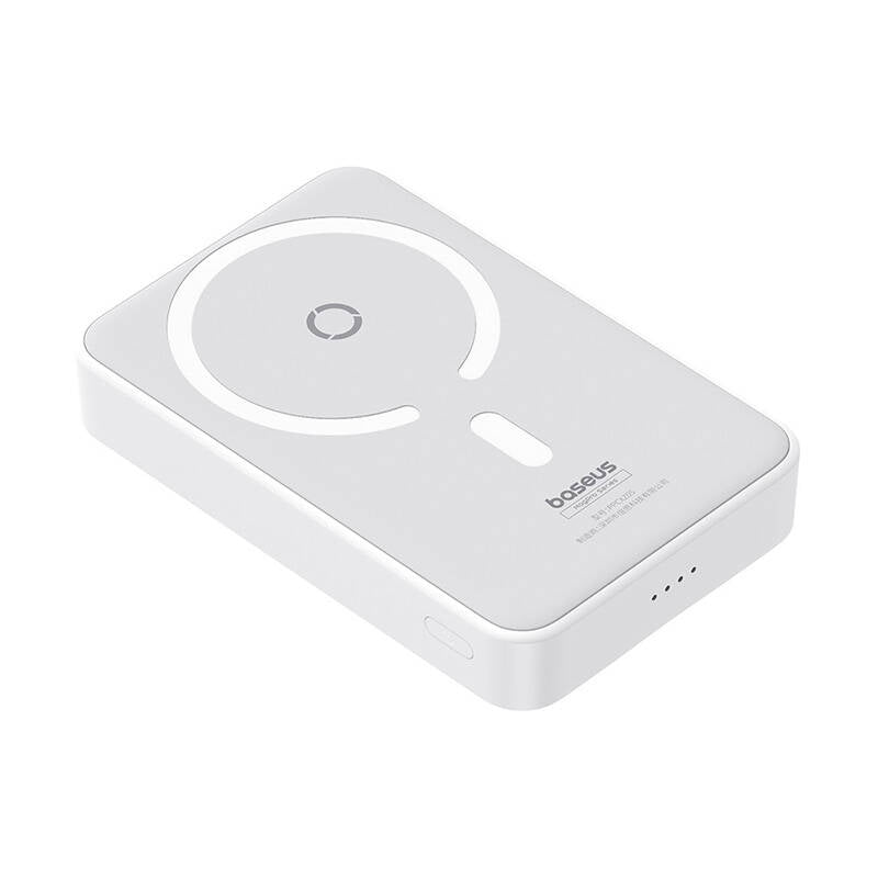 Batterie Externe Sans Fil Baseus MagPro PPCXZ05, 5000mAh, 20W, PD + FQI, 1 x QI - 1 x USB-C, Blanche P10064101223-00