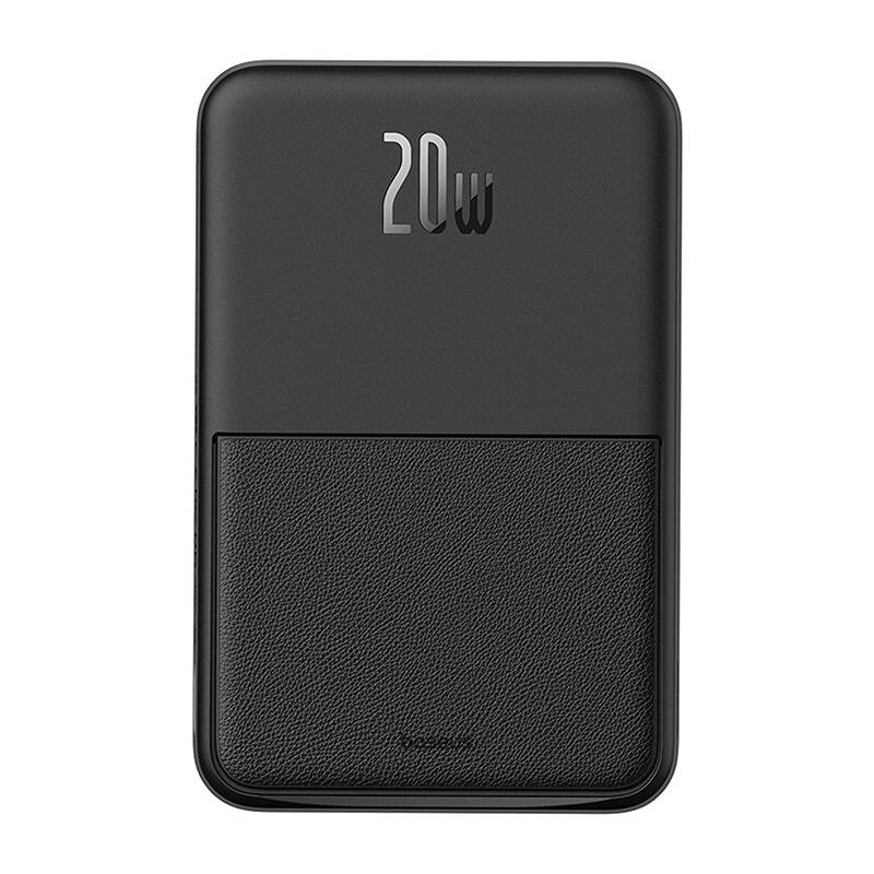 Batterie Externe Sans Fil Baseus MagPro PPCXZ05, 5000mAh, 20W, PD + FQI, 1 x QI - 1 x USB-C, Noire P10064101123-00