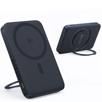 Batterie Externe Sans Fil Baseus PicoGo, 5000mAh, 20W, PD + FQI, 1 x QI - 1 x USB-C, Noire P10076802123-00