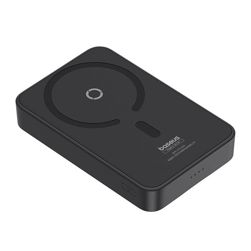 Batterie Externe Sans Fil Baseus MagPro PPCXZ05, 5000mAh, 20W, PD + FQI, 1 x QI - 1 x USB-C, Noire, Reconditionnée P10064101123-00