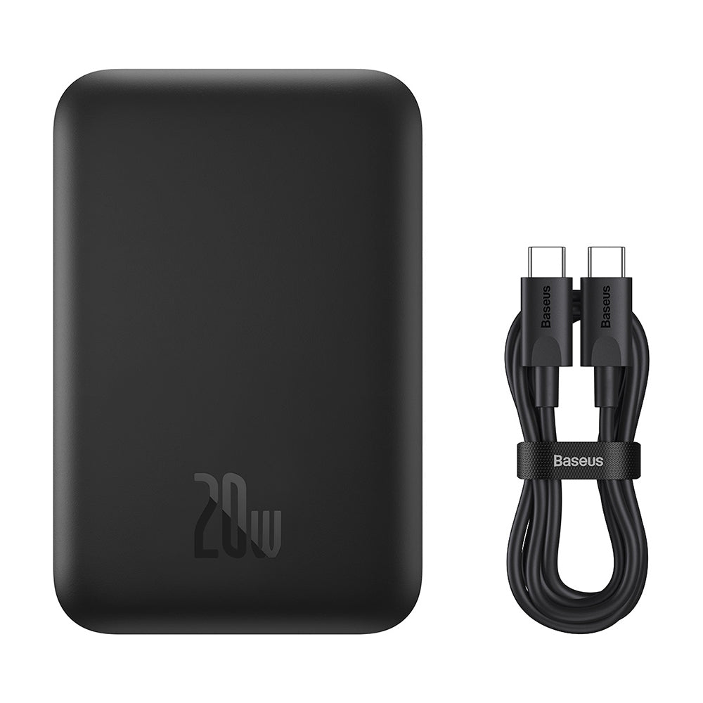 Batterie Externe Sans Fil Baseus Mini Air, 6000mAh, 20W, PD + FQI, 1 x QI - 1 x USB-C, Noire P10059002113-00