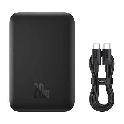 Batterie Externe Sans Fil Baseus Mini Air, 6000mAh, 20W, PD + FQI, 1 x QI - 1 x USB-C, Noire P10059002113-00