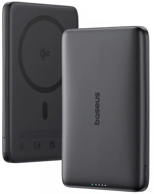 Batterie Externe Sans Fil Baseus PicoGo AM41, 10000mAh, 27W, PD + FQI, 1 x QI - 1 x USB-C, Noire E0027201