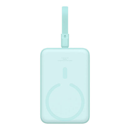 Batterie Externe Sans Fil Baseus Magnetic Mini, 10000mAh, 20W, PD + FQI, 1 x Lightning - 1 x QI - 1 x USB-C, Vert P10022109333-00