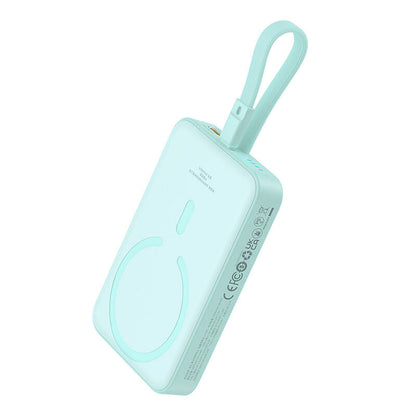 Batterie Externe Sans Fil Baseus Magnetic Mini, 10000mAh, 20W, PD + FQI, 1 x Lightning - 1 x QI - 1 x USB-C, Vert P10022109333-00