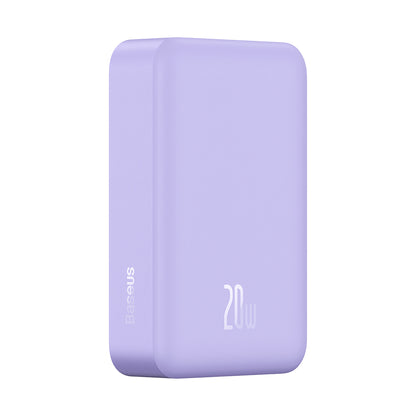 Batterie Externe Sans Fil Baseus Magnetic Mini, 20000mAh, 20W, PD + FQI, 1 x QI - 1 x USB-C, Mauve PPCX150005