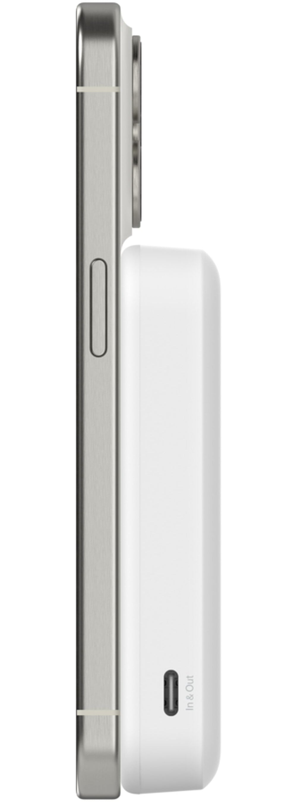 Batterie Externe Sans Fil Belkin BoostCharge Pro avec Support, 8000mAh, 15W, FQI, 1 x QI - 1 x USB-C, Blanche BPD007btWH