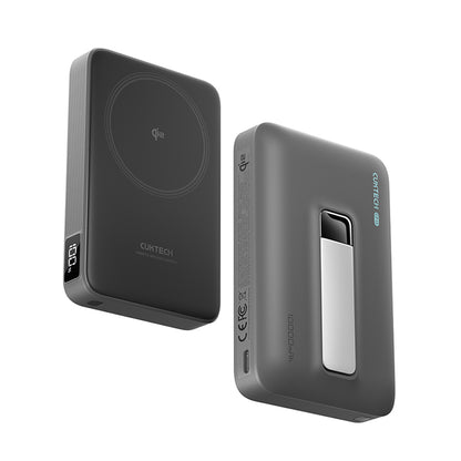 Batterie Externe Sans Fil Cuktech WPB100, 10000mAh, 30W, PD + FQI, 1 x QI - 1 x USB-C, Gris CUWPB100GLBK