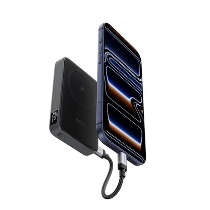 Batterie Externe Sans Fil Cuktech WPB100, 10000mAh, 30W, PD + FQI, 1 x QI - 1 x USB-C, Gris CUWPB100GLBK