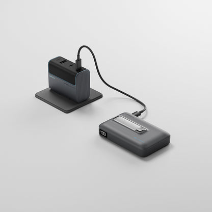 Batterie Externe Sans Fil Cuktech WPB100, 10000mAh, 30W, PD + FQI, 1 x QI - 1 x USB-C, Gris CUWPB100GLBK
