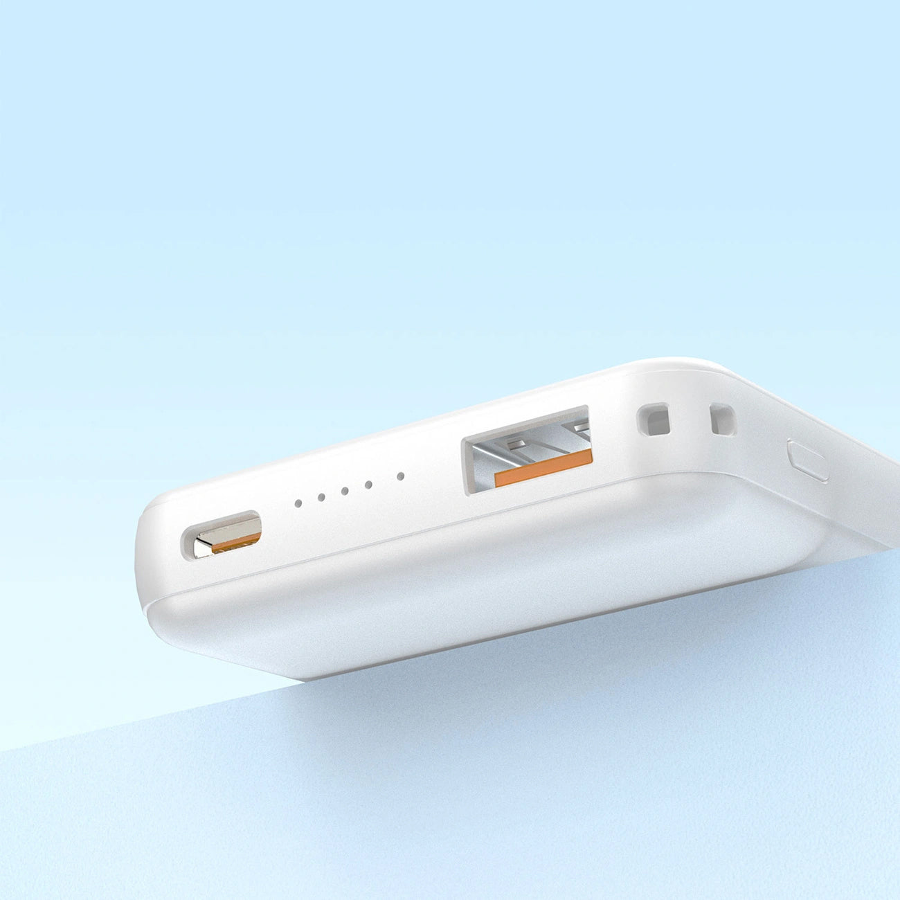 Batterie Externe Sans Fil Dudao K14S, 5000mAh, 20W, QC + PD + FQI, 1 x QI - 1 x USB-A - 1 x USB-C, Blanc
