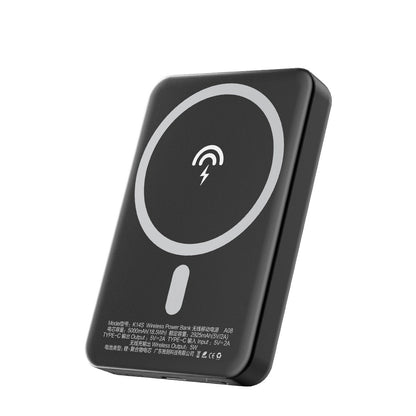 Dudao K14S Batterie externe sans fil, 5000mAh, 10W, PD + QI, 1 x QI - 1 x USB-C, Noir