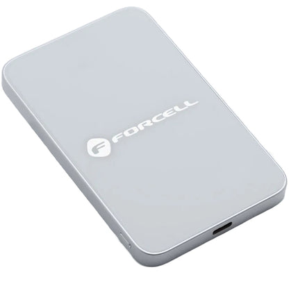 Batterie Externe Sans Fil Forcell F5K8, 5000mAh, 15W, PD + FQI, 1 x QI - 1 x USB-C, Blanche