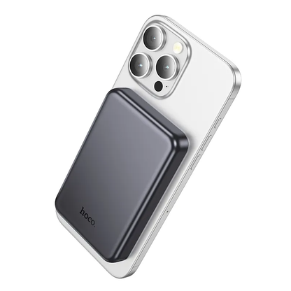 Batterie Externe Sans Fil HOCO J160, 5000mAh, 10W, 1 x QI - 1 x USB-C, Gris