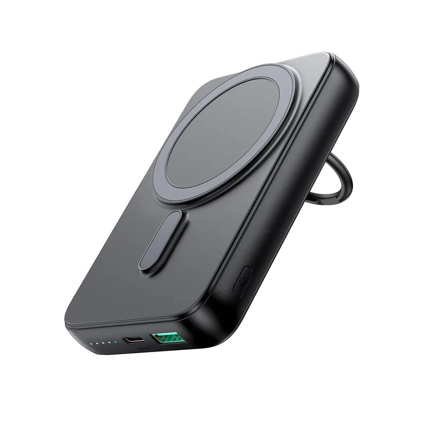 Batterie Externe Sans Fil Joyroom JR-W050, 10000mAh, 20W, QC + PD + FQI, 1 x QI - 1 x USB-A - 1 x USB-C, Noire